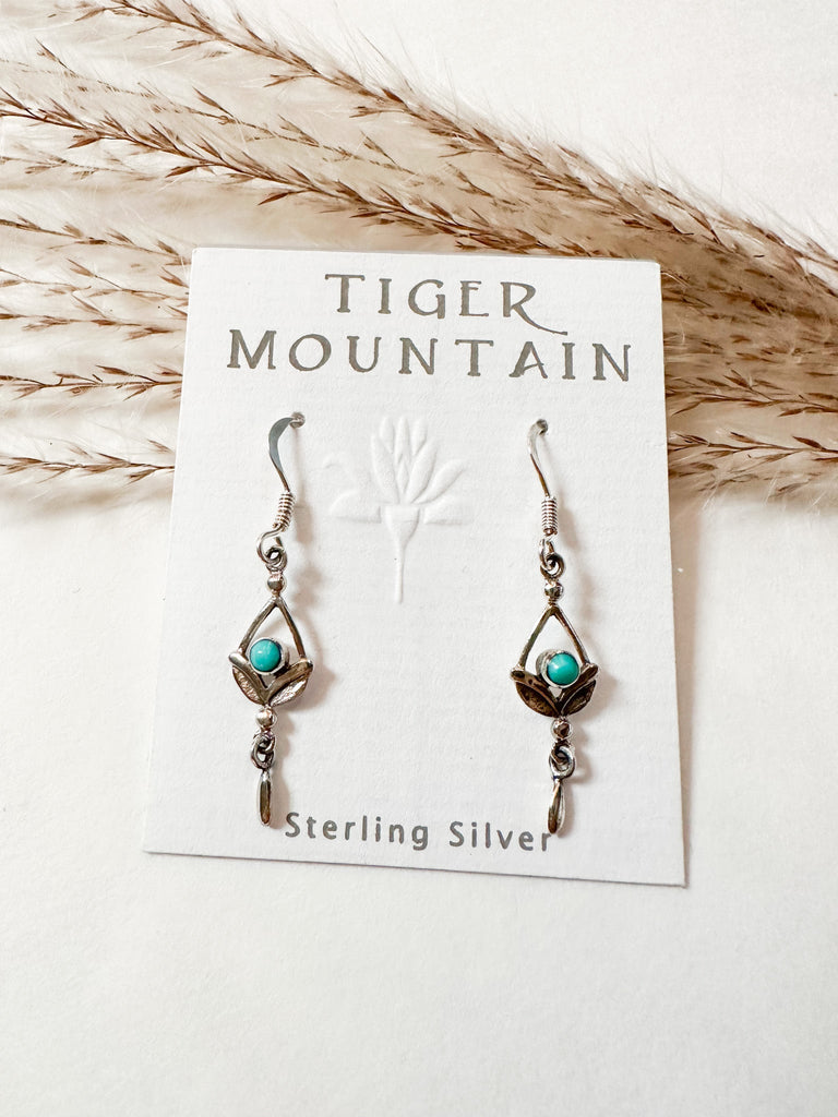 Silver & Turquoise Drop Earrings