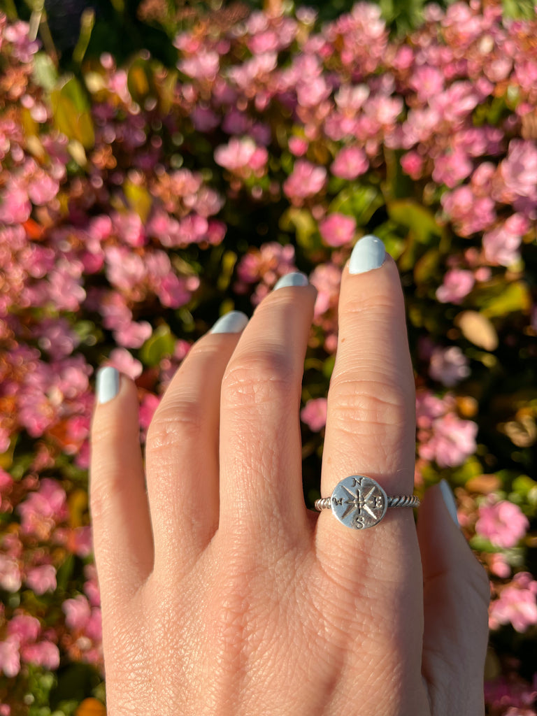 Silver Compass Ring