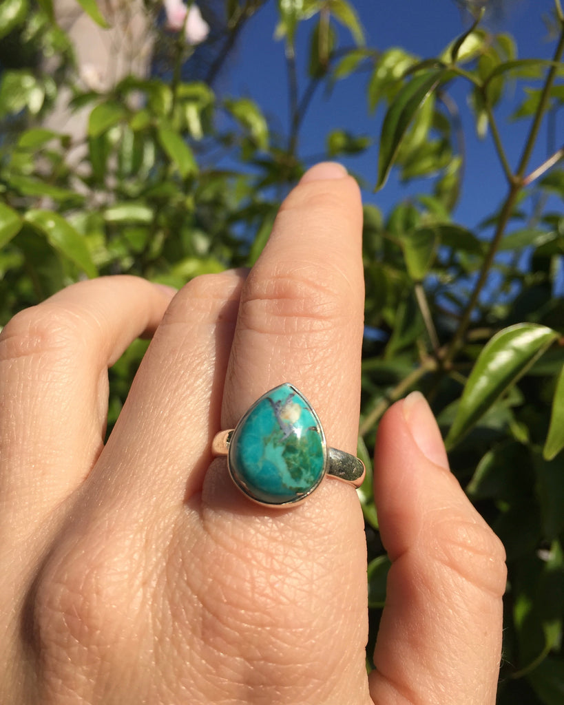 Silver & Turquoise Calm Ring