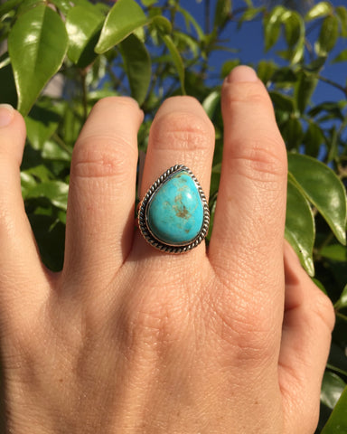 Turquoise Mantra Ring
