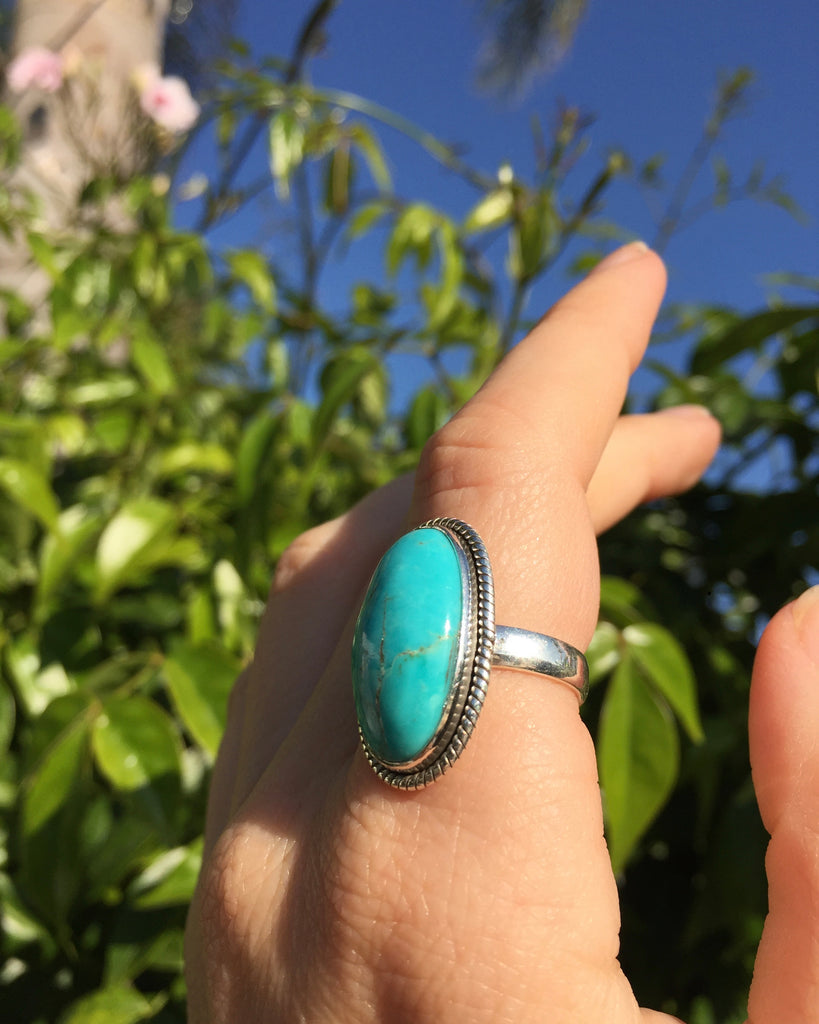 Turquoise Mantra Ring