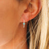 Pura Vida Stone Hoop Stud Earrings