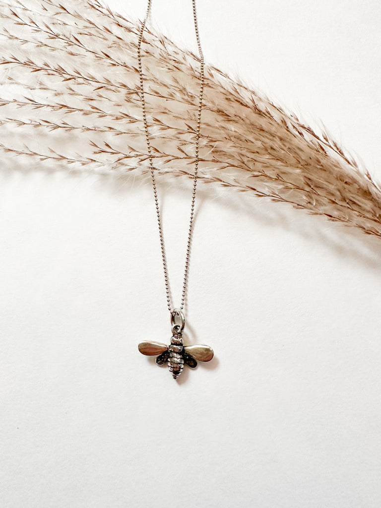 Silver Bee Necklace