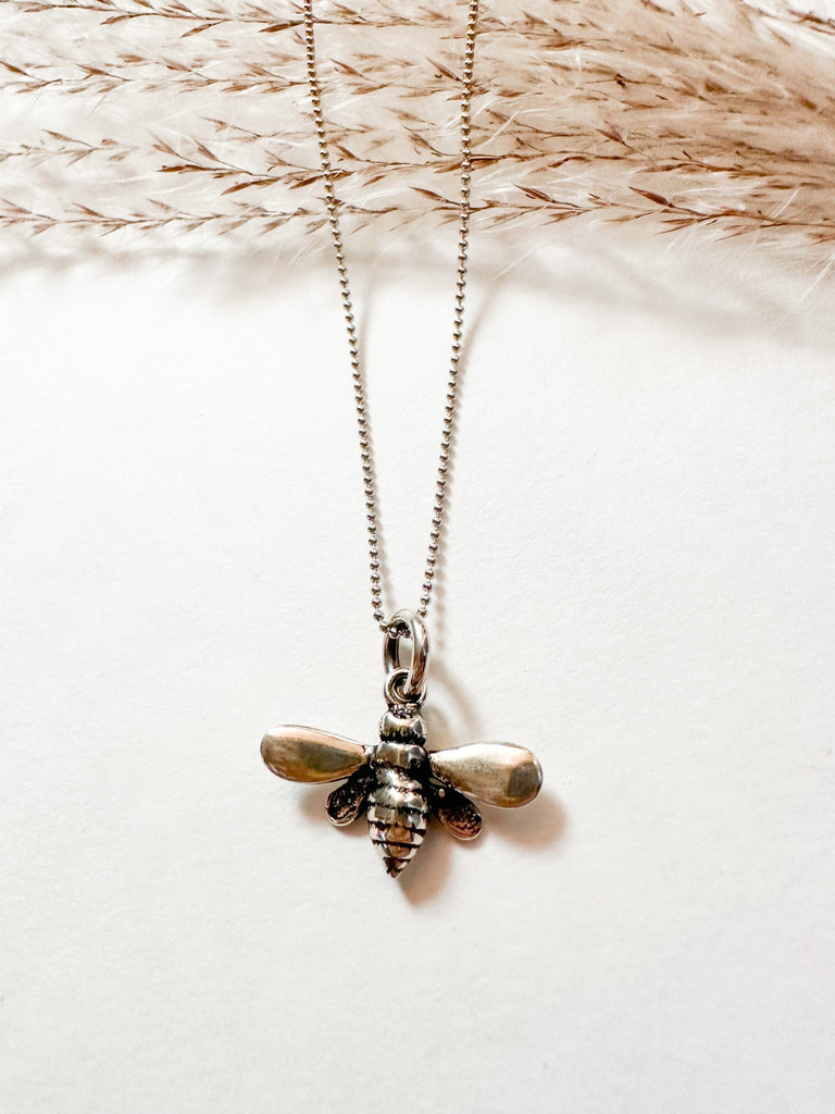 Silver Bee Necklace