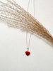 Silver & Carnelian Heart Necklace