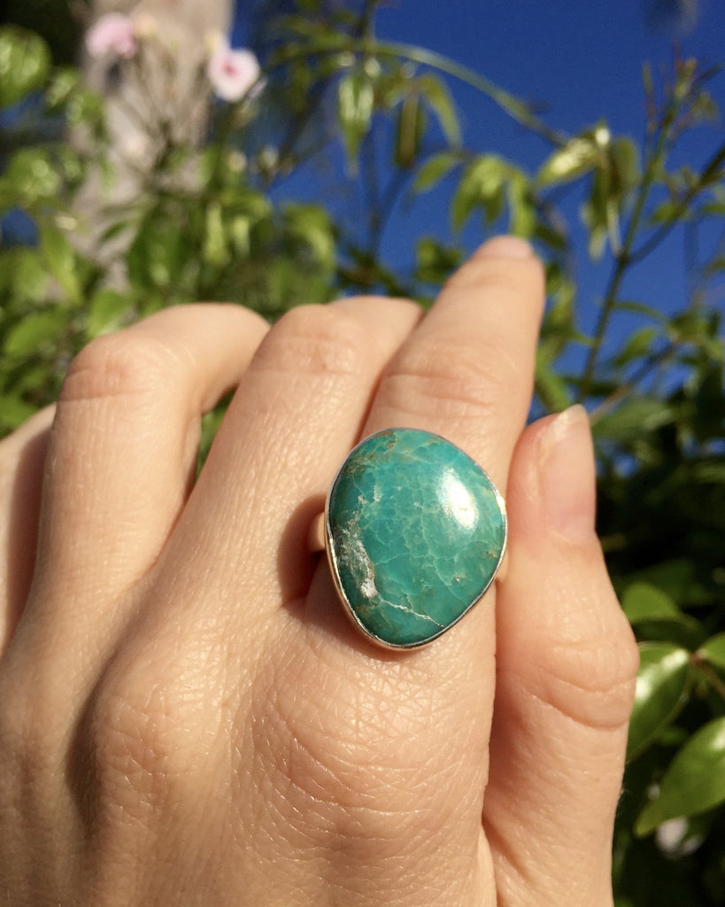 Turquoise Groove Ring
