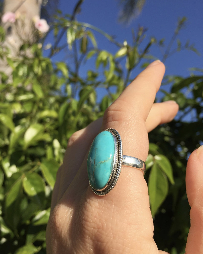 Turquoise Mantra Ring