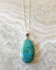 Turquoise and Silver Retrograde Necklace