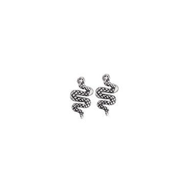 Silver Snake Stud Earrings