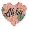 Aloha Hibiscus Heart - Hawaii Bamboo Wood Sticker