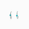 Pura Vida Stone Hoop Stud Earrings