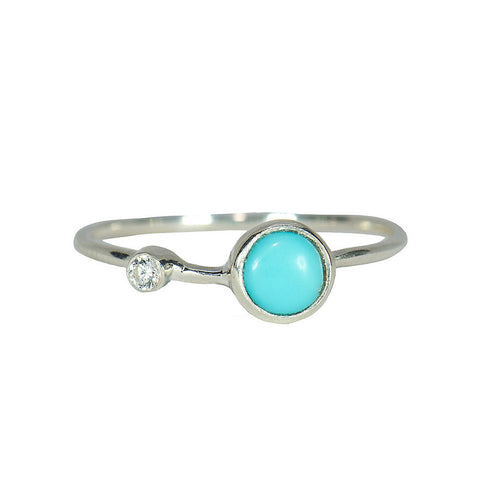 Silver & Turquoise Calm Ring