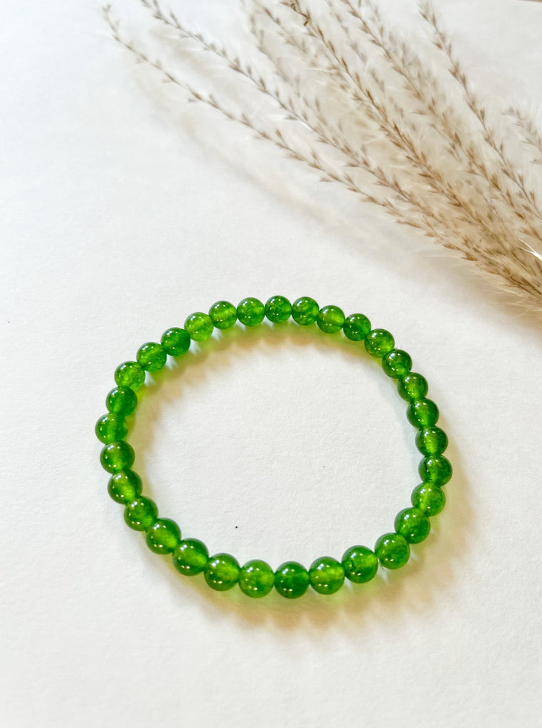 Buy Natural Green Jade Bracelet 4mm, 6mm, 8mm, 10mm Round Beaded Bracelet  Stretchy Healing Bracelet Gemstone Bracelet real Jade Bracelet Online in  India - Etsy