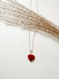 Silver & Carnelian Heart Necklace