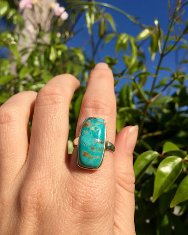 Turquoise Groove Ring