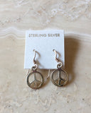 Silver Peace Earrings