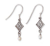 Silver & Pearl Drop Earring