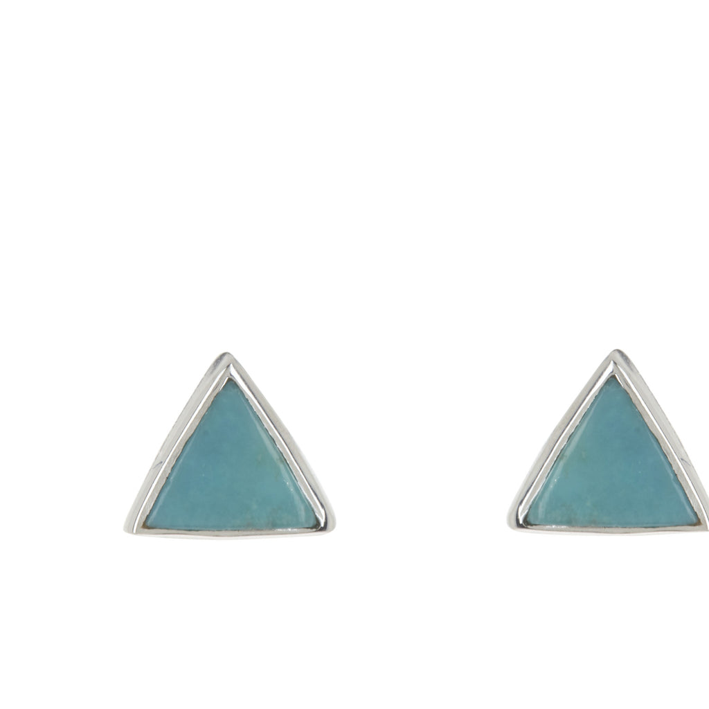 Pura Vida Gemstone Triangle Stud Earrings